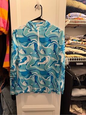Ladies GOTTEX ATHENA SEAFOAM Golf Tennis Long Sleeve Mock Shirt S